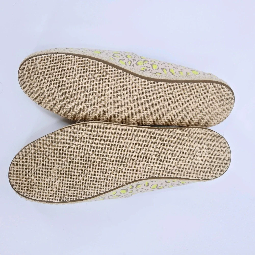 TOMS Alpargata Open Toe Sandals Limeade Leopard Print Women's 8.5 EUR 39‎